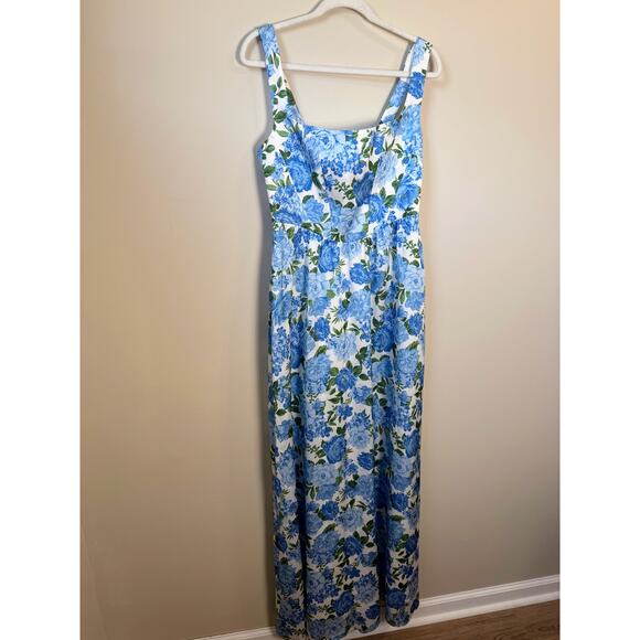 NEW Show Me Your‎ Mumu Nina Maxi Dress Blue Floral Size XL - Picture 3 of 8